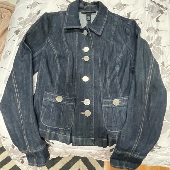 Denim Blue Jacket, INC International Concepts, medium Blue Denim - Picture 2 of 4